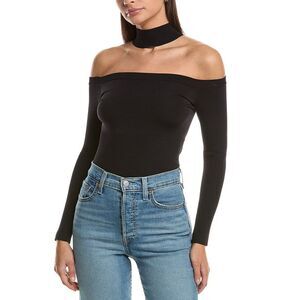 Simkhai Womens  Lila Cold-Shoulder Pullover, Black